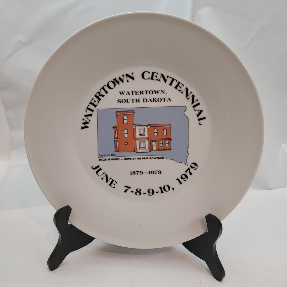 Watertown Centennial Plate No. 33 of 1000 Mellette House South Dakota Vtg Rare